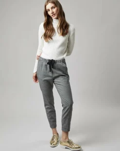Marc O'Polo Pantalons|Pantalon en Laine mélangée Tapered Rygge gris