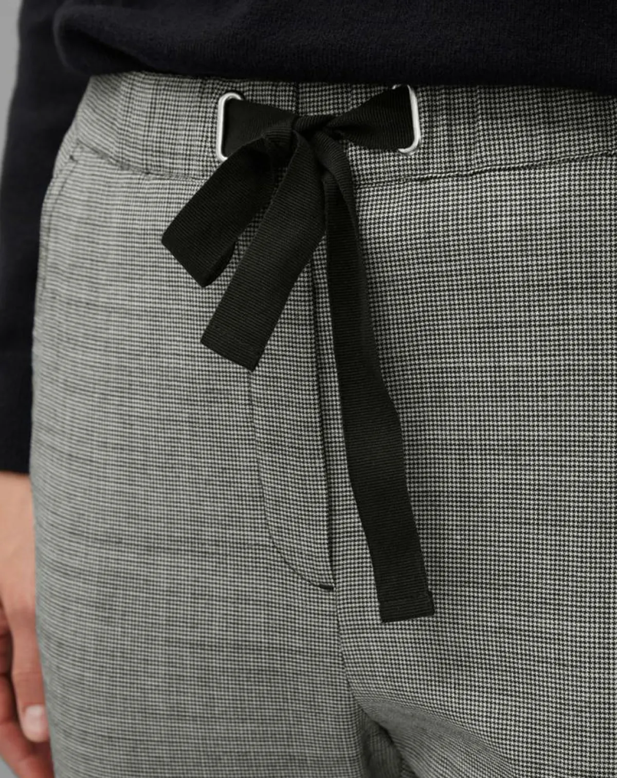 Marc O'Polo Pantalons|Pantalon en Laine mélangée Tapered Rygge gris