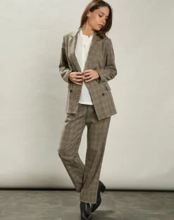 Hartford Pantalons|Pantalon en Laine mélangée Peyo beige/gris