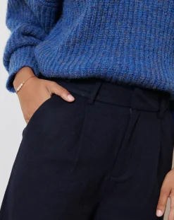 Garance Paris Pantalons|Pantalon en Laine mélangée Toby marine