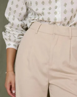 Garance Paris Pantalons|Pantalon en Laine mélangée Toby beige