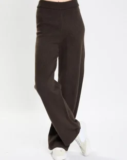 Marc O'Polo Pantalons|Pantalon en Laine vierge mélangée marron foncé