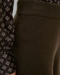 Marc O'Polo Pantalons|Pantalon en Laine vierge mélangée marron foncé