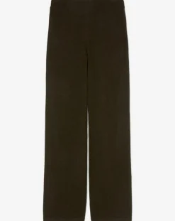 Marc O'Polo Pantalons|Pantalon en Laine vierge mélangée marron foncé