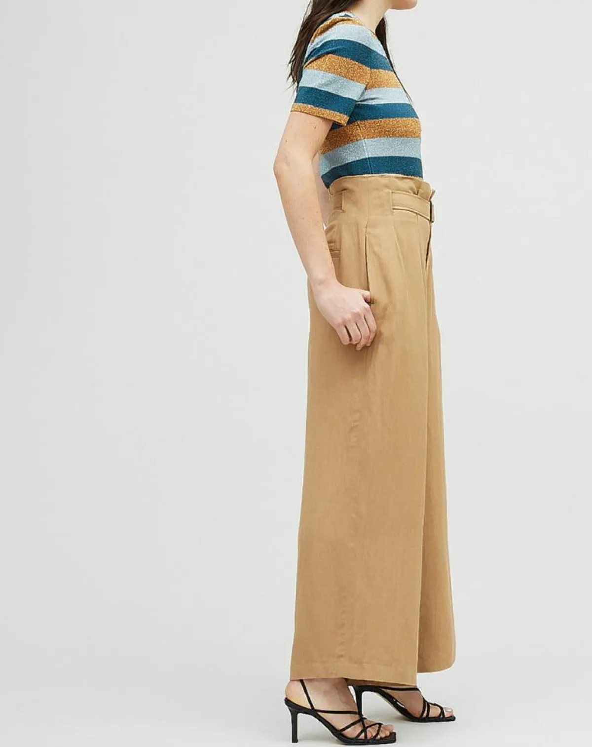 Chloé Stora Pantalons|Pantalon en Lin mélangé Raby beige