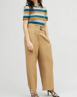 Chloé Stora Pantalons|Pantalon en Lin mélangé Raby beige