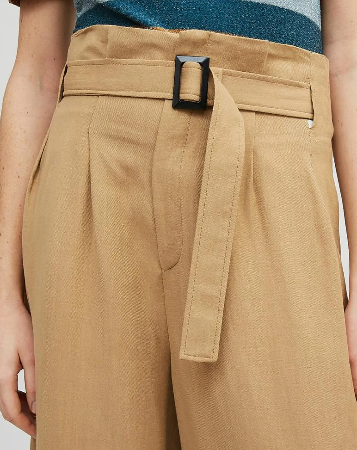 Chloé Stora Pantalons|Pantalon en Lin mélangé Raby beige