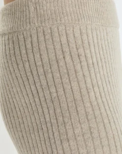 Marc O'Polo Pantalons|Pantalon en maille côtelée beige