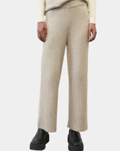 Marc O'Polo Pantalons|Pantalon en maille côtelée beige