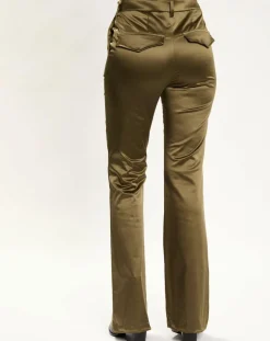 Lauren Vidal Pantalons|Pantalon en Satin Moon bronze