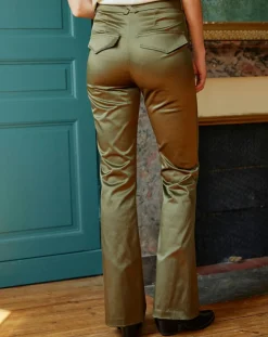 Lauren Vidal Pantalons|Pantalon en Satin Moon bronze