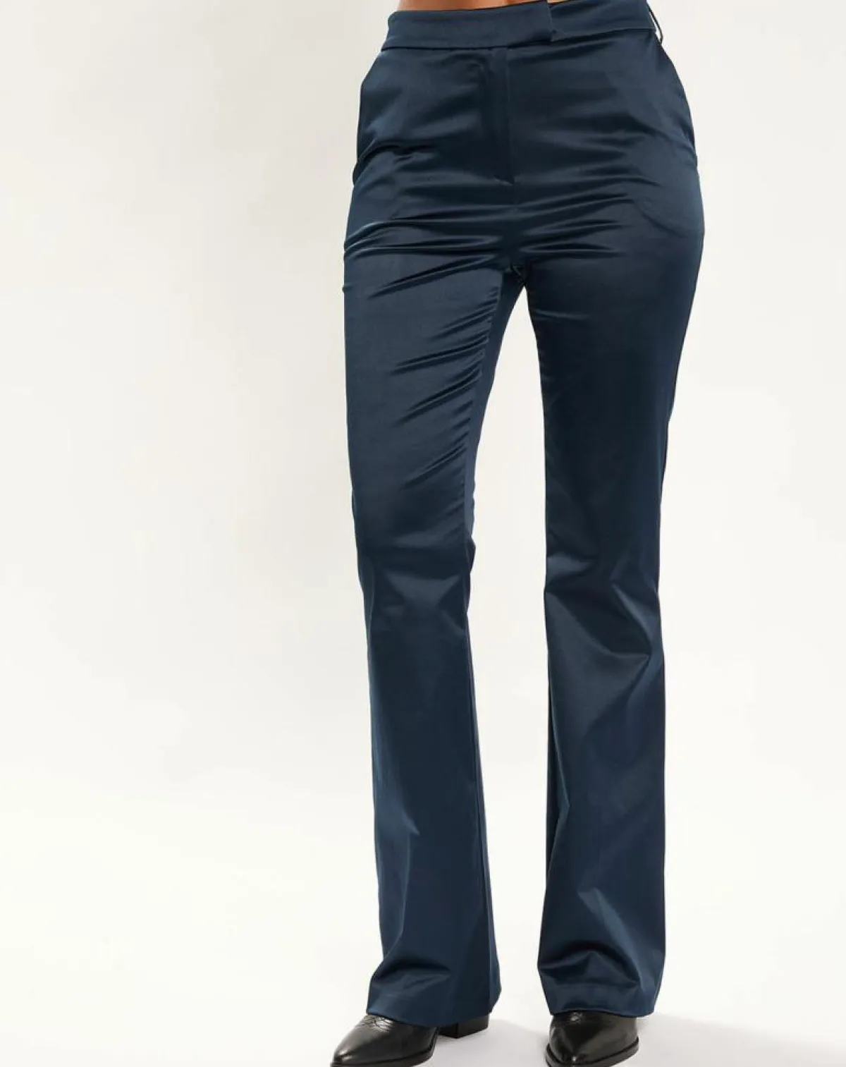 Lauren Vidal Pantalons|Pantalon en Satin Moon nuit