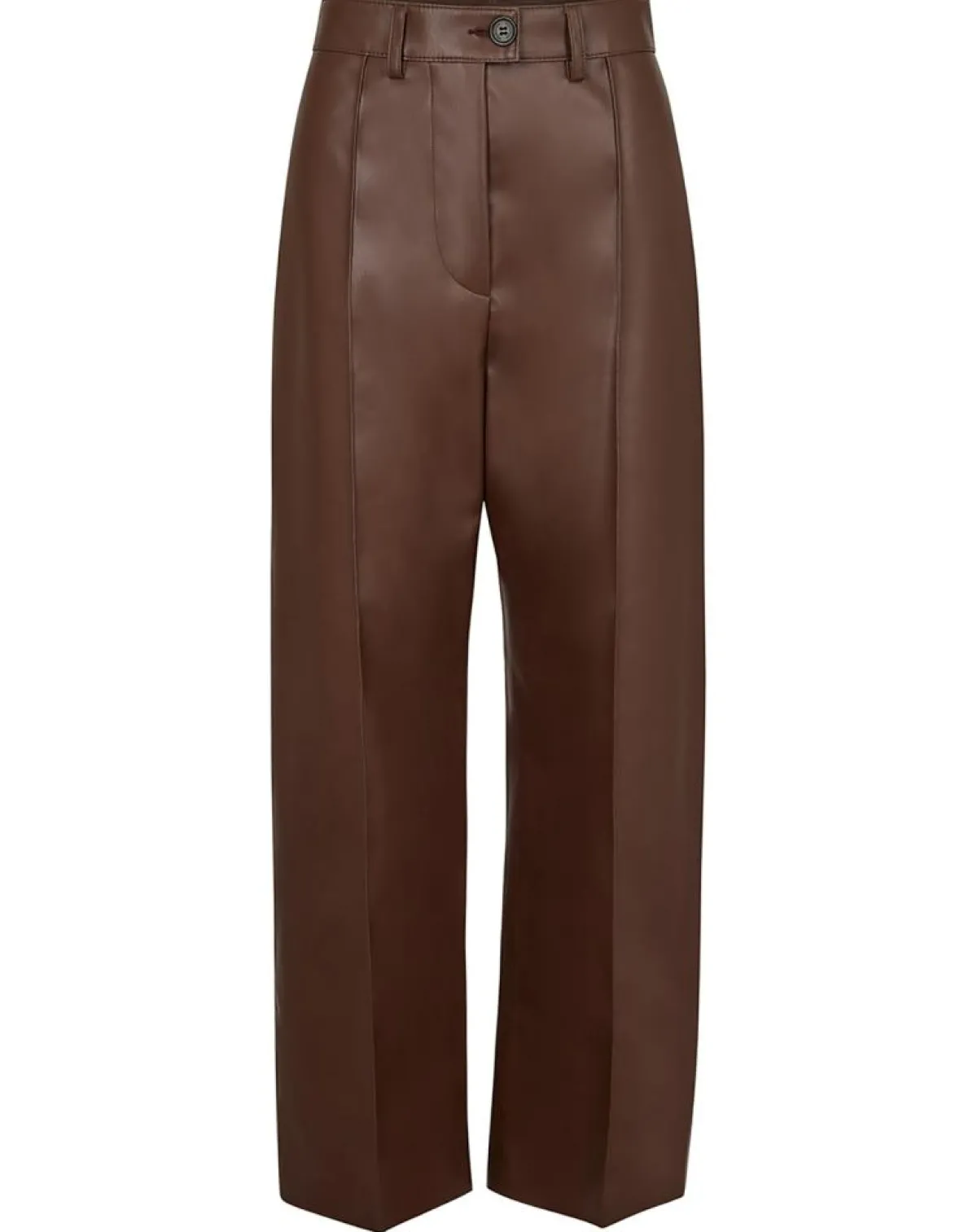 Manoush Pantalons|Pantalon en simili Mamie marron