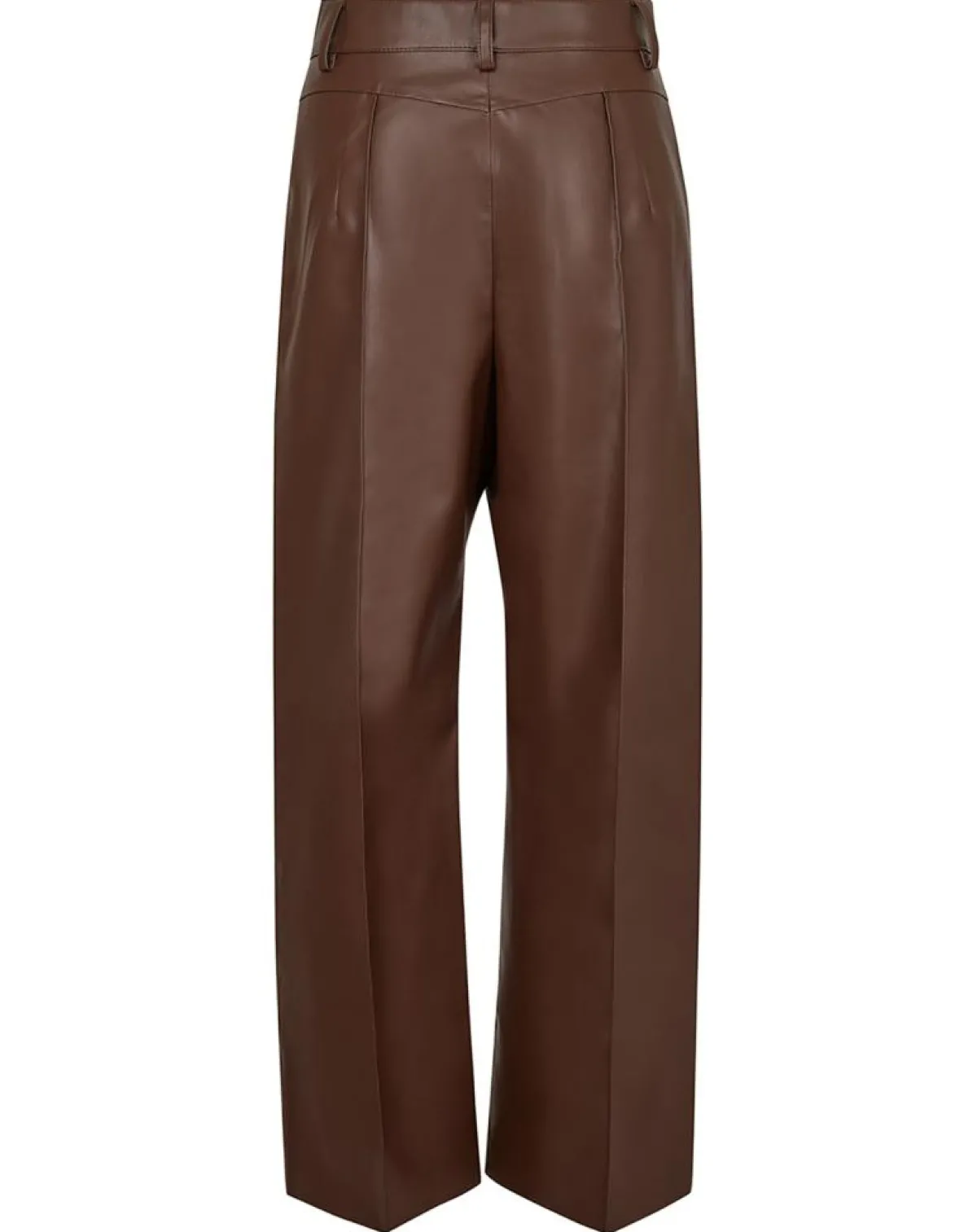 Manoush Pantalons|Pantalon en simili Mamie marron
