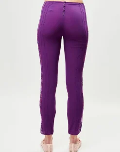 La Perla Pantalons|Pantalon en Soie mélangée Desert Rose violet
