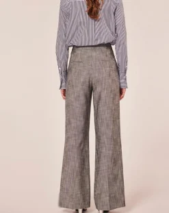 Tara Jarmon Pantalons|Pantalon en tissu flammé gris