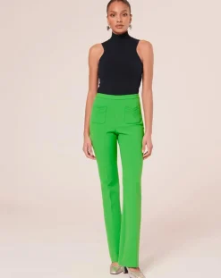 Tara Jarmon Pantalons|Pantalon en toile double vert