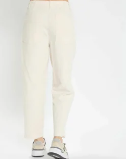 Marc O'Polo Pantalons|Pantalon en Twill de Coton mélangé Barrel écru