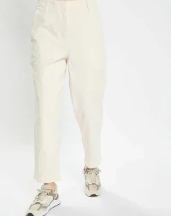 Marc O'Polo Pantalons|Pantalon en Twill de Coton mélangé Barrel écru