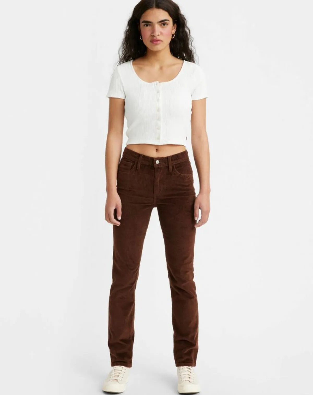 Levi's® Pantalons|Pantalon en Velours côtelé 724 High Rise marron