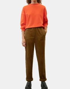 Marc O'Polo Pantalons|Pantalon en Velours côtelé à revers marron