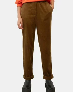 Marc O'Polo Pantalons|Pantalon en Velours côtelé à revers marron