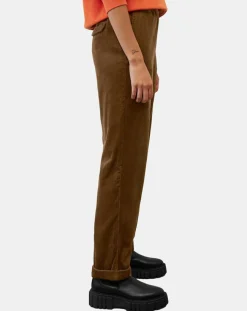 Marc O'Polo Pantalons|Pantalon en Velours côtelé à revers marron