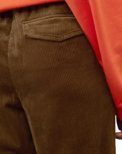 Marc O'Polo Pantalons|Pantalon en Velours côtelé à revers marron