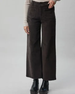 Lauren Vidal Pantalons|Pantalon en Velours côtelé Pants café