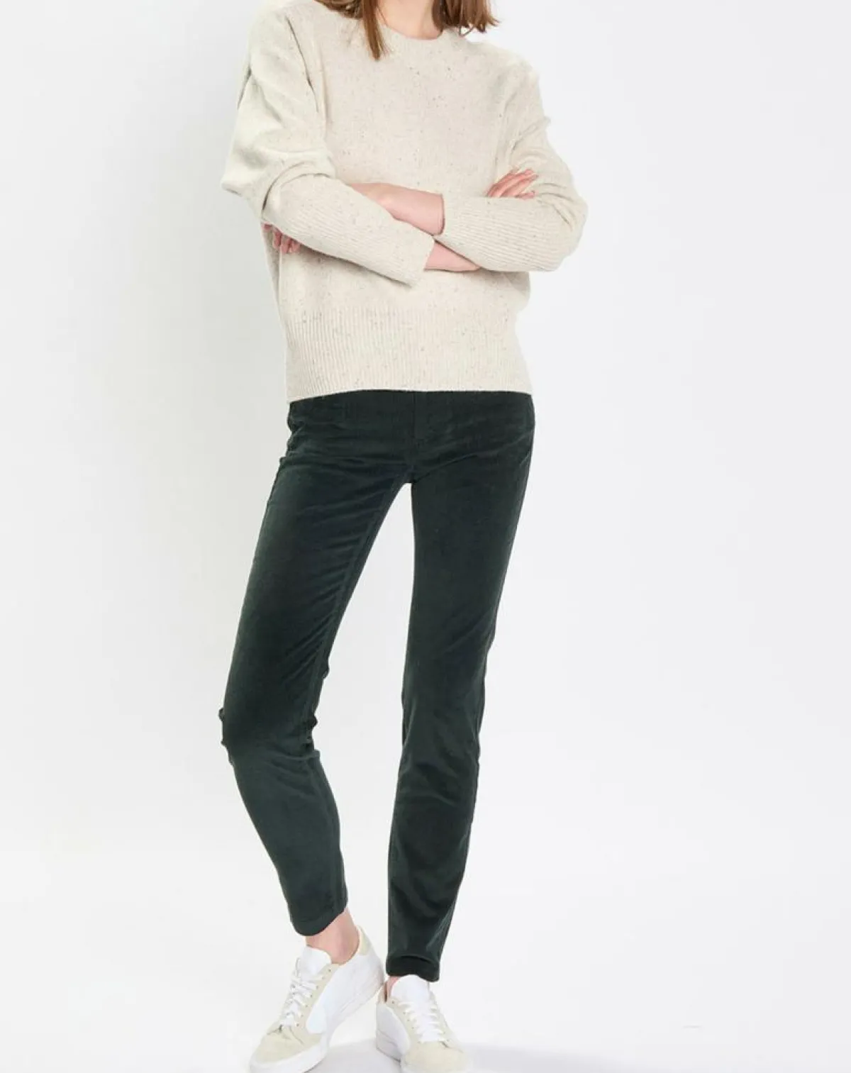 Marc O'Polo Pantalons|Pantalon en Velours côtelé Lulea vert foncé