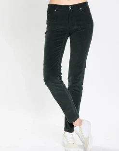 Marc O'Polo Pantalons|Pantalon en Velours côtelé Lulea vert foncé