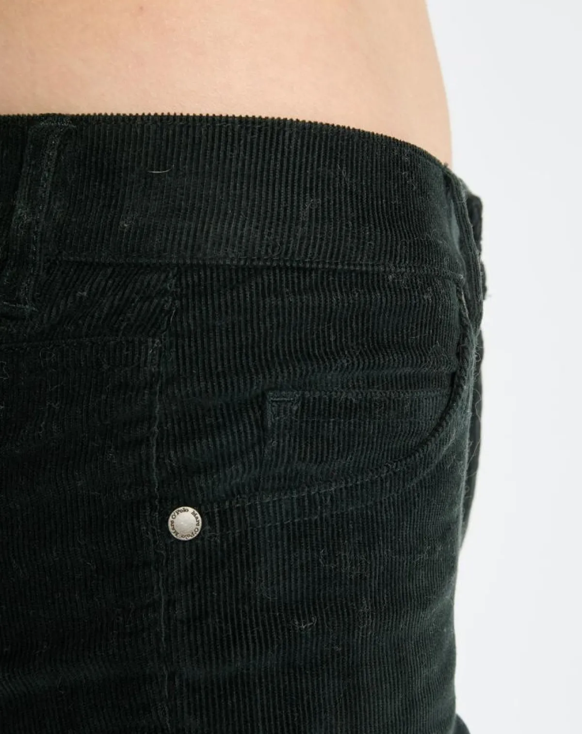 Marc O'Polo Pantalons|Pantalon en Velours côtelé Lulea vert foncé