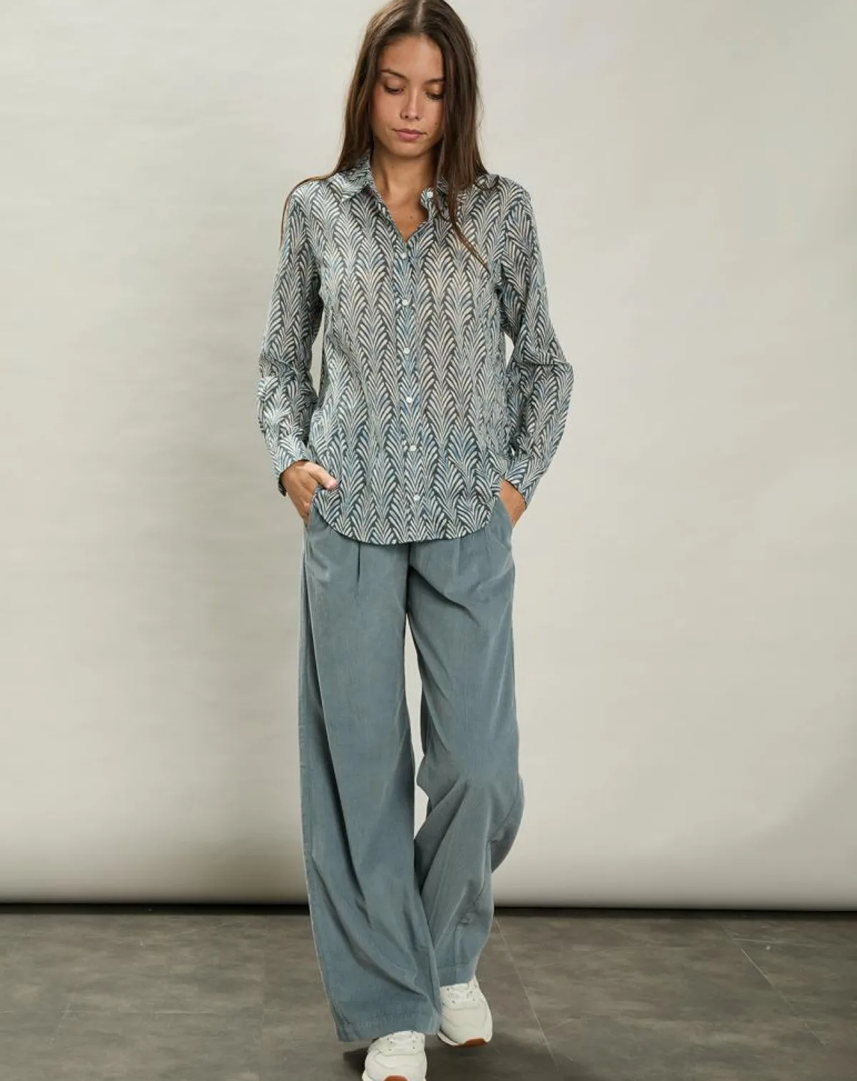 Hartford Pantalons|Pantalon en Velours côtelé Panache tempête