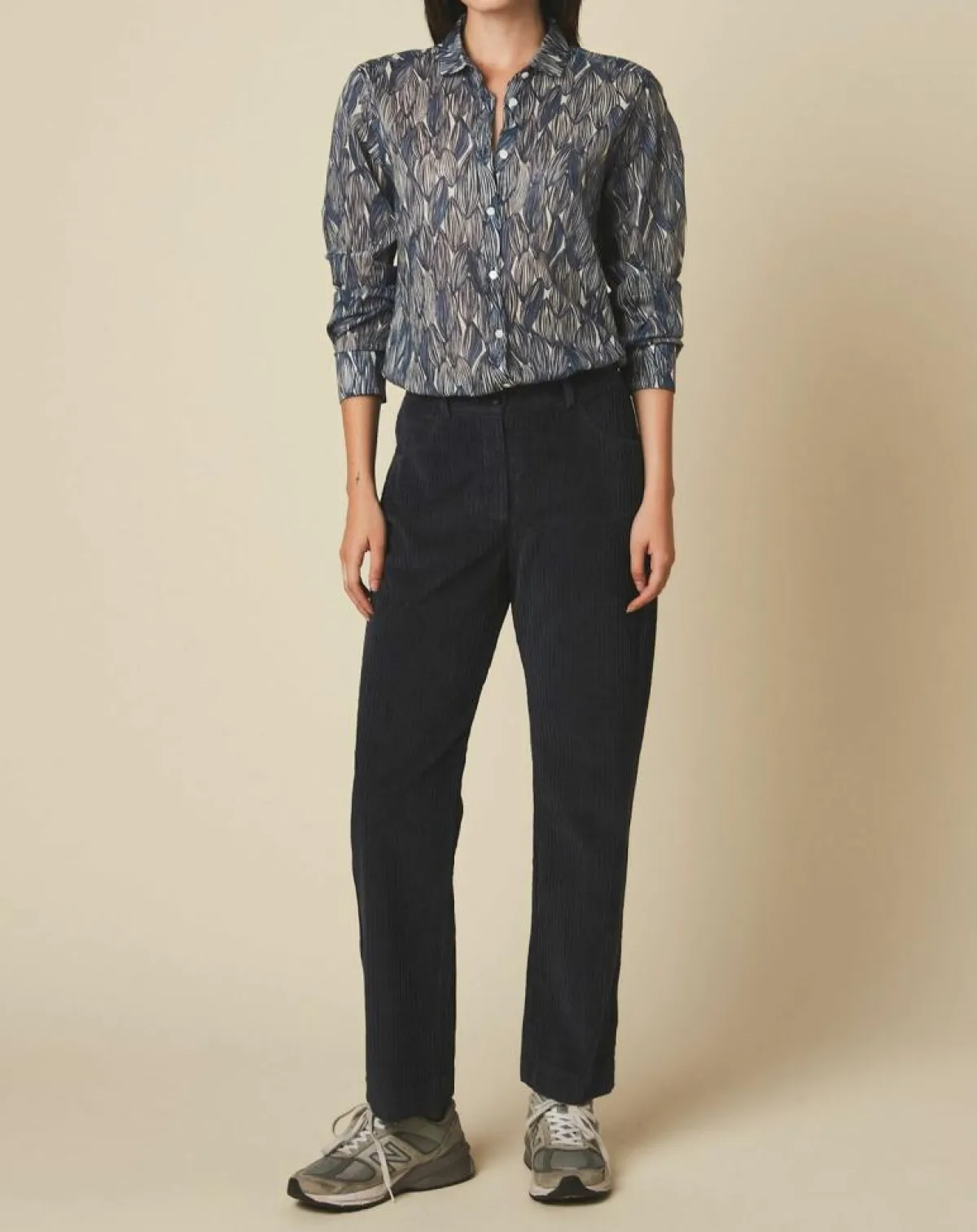 Hartford Pantalons|Pantalon en Velours côtelé 7/8ème Punch granit