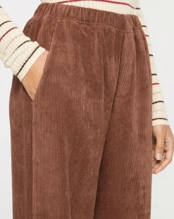 Suncoo Pantalons|Pantalon en Velours côtelé Jessy marron