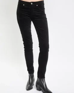 Marc O'Polo Pantalons|Pantalon en Velours de coton bio Slim Mavas noir