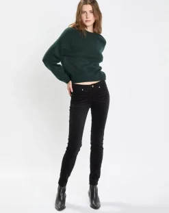 Marc O'Polo Pantalons|Pantalon en Velours de coton bio Slim Mavas noir