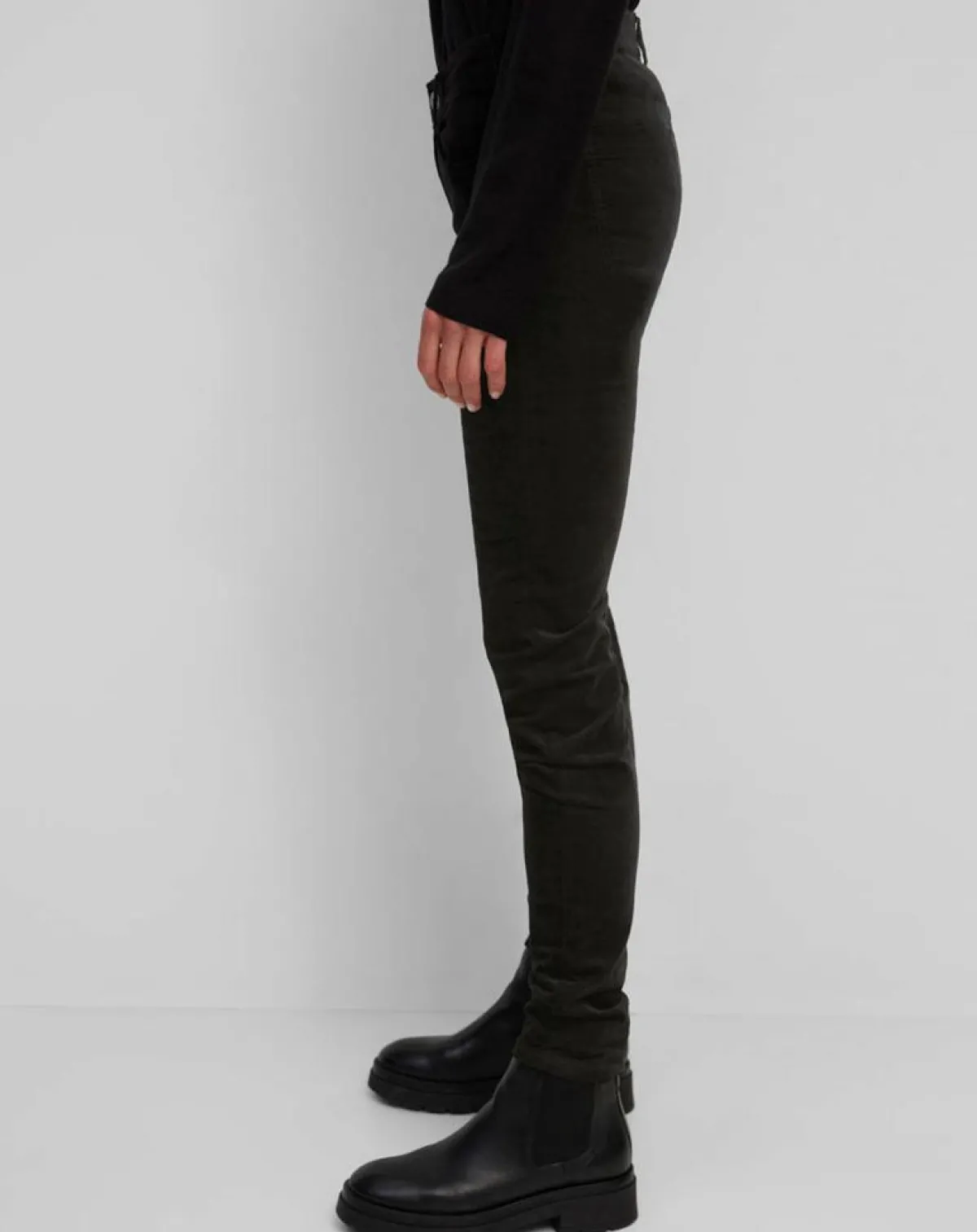 Marc O'Polo Pantalons|Pantalon en Velours de coton bio Slim Mavas noir