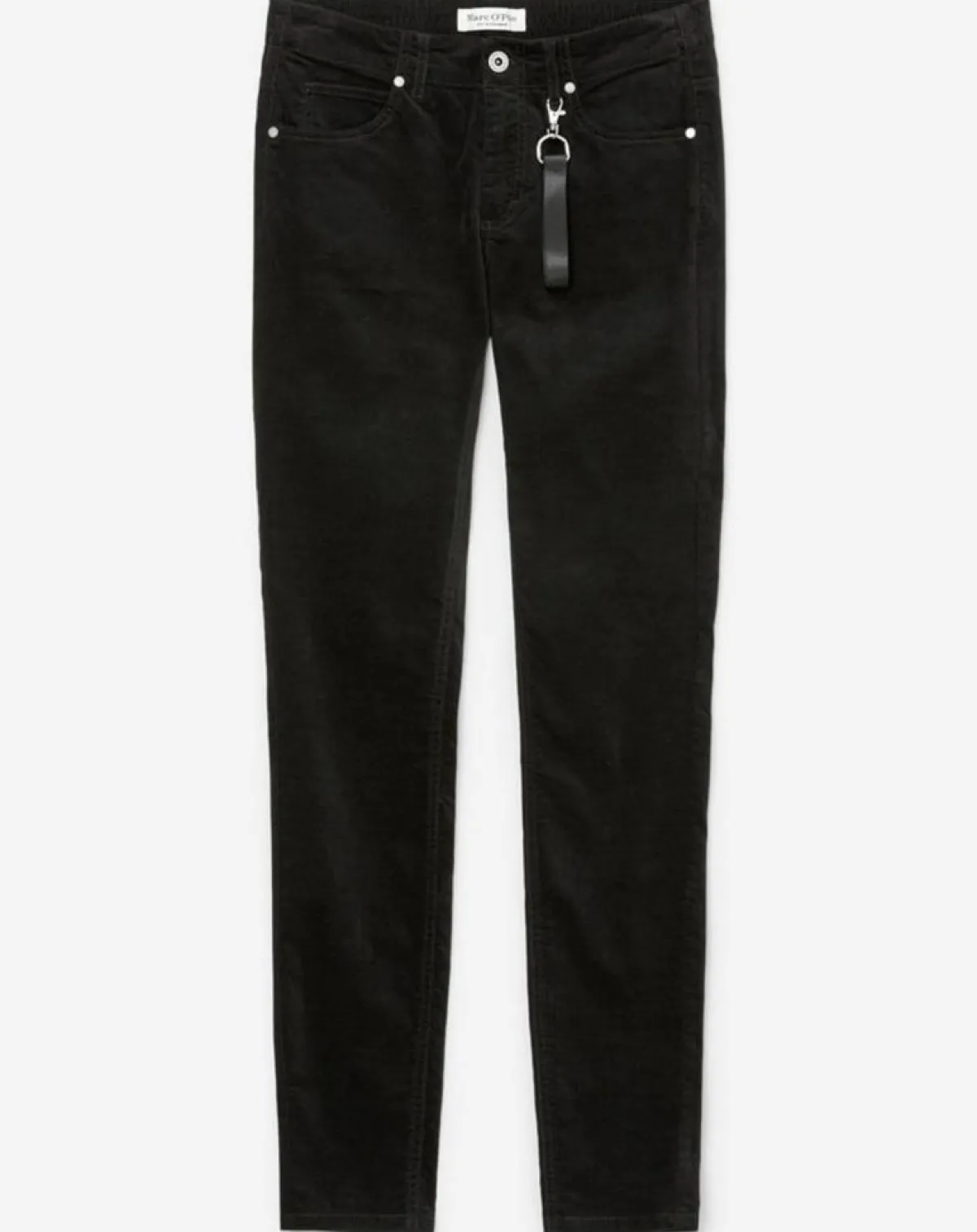 Marc O'Polo Pantalons|Pantalon en Velours de coton bio Slim Mavas noir