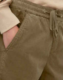 Marc O'Polo Pantalons|Pantalon en Velours de coton Milleraies kaki