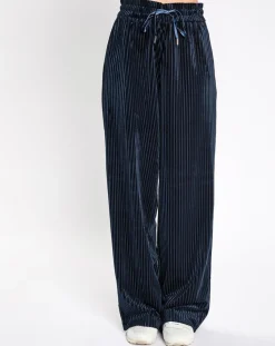 Esprit Pantalons|Pantalon en Velours fluide rib bleu marine