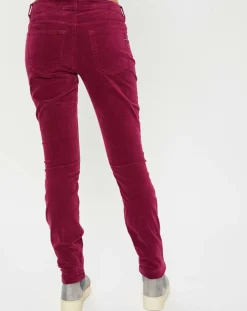 Marc O'Polo Pantalons|Pantalon en Velours lisse Alby bordeaux