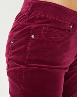 Marc O'Polo Pantalons|Pantalon en Velours lisse Alby bordeaux