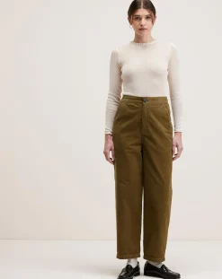 Bellerose Pantalons|Pantalon en Velours milleraie Pasop military