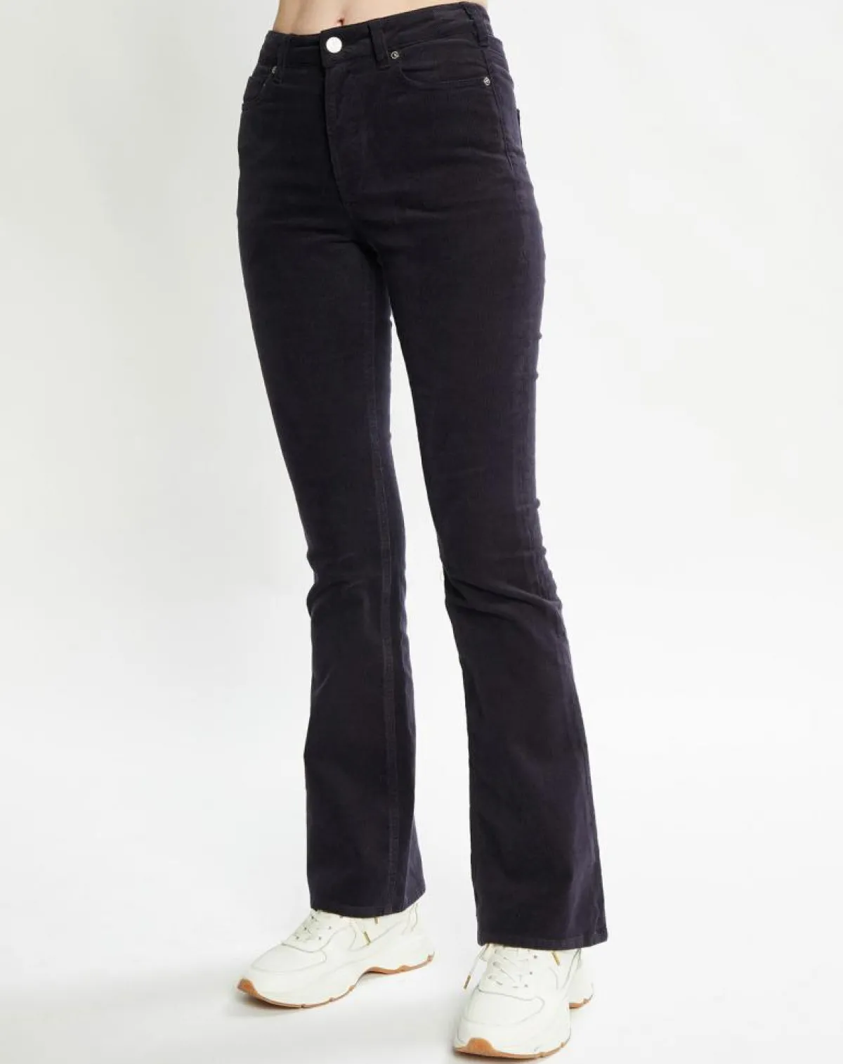 Scotch & Soda Pantalons|Pantalon en Velours Milleraies bleu foncé