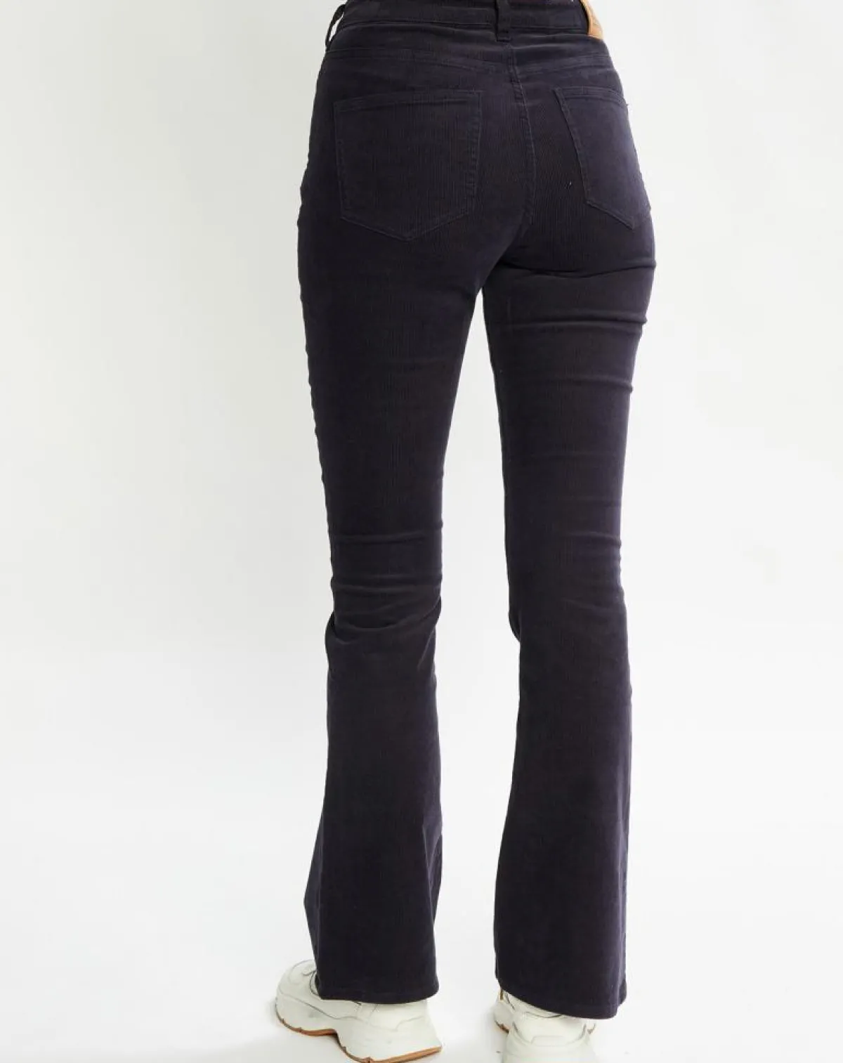 Scotch & Soda Pantalons|Pantalon en Velours Milleraies bleu foncé