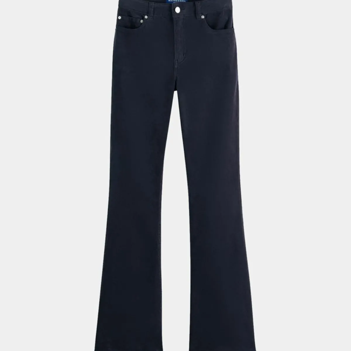 Scotch & Soda Pantalons|Pantalon en Velours Milleraies bleu foncé