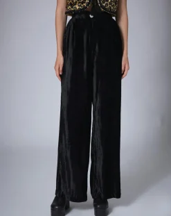 Manoush Pantalons|Pantalon en Velours Night noir