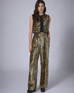 Manoush Pantalons|Pantalon en Velours Panther unique