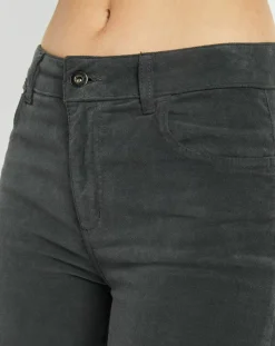 Lauren Vidal Pantalons|Pantalon en Velours Pants bitume